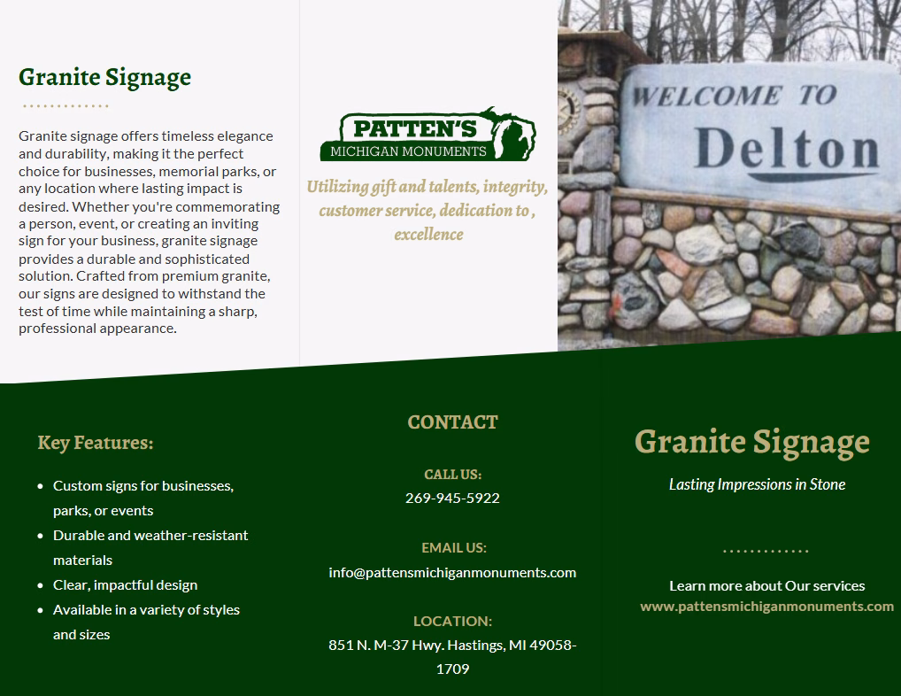 Granite Signage
